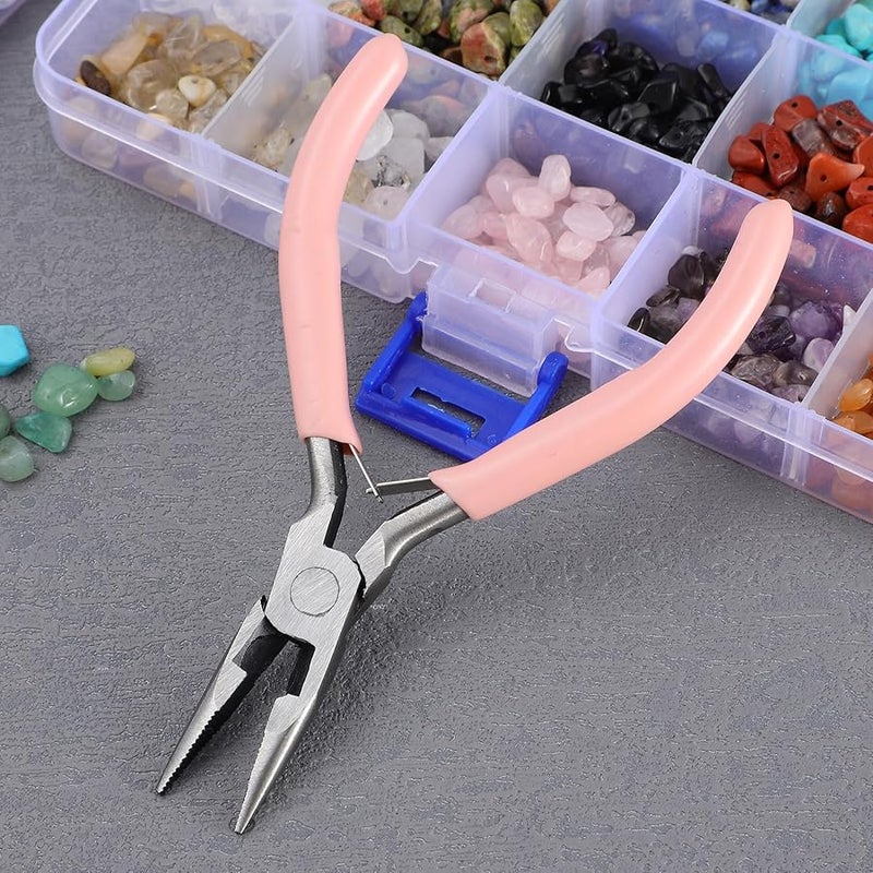 ملاقط وردية مريحة من الفولاذ المقاوم للصدأ لأعمال الحرف وصناعة المجوهرات DIY - Image 4